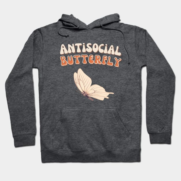 Antisocial Butterfly Hoodie by FunGraphics